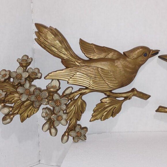 Like New 1967 Birds and Magnolia Blooms Wall Decor - Picture 2 of 8